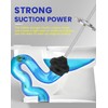 Dowry Anti-Hand Off Toilet Plunger with Holder for Bathroom,Powerful Efficient