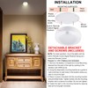 HONGUT Battery Powered LED Ceiling Light, Indoor Motion Sensor Light