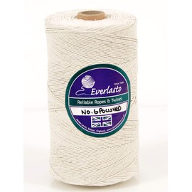 NO.6 (1.5MM) EVERLASTO POLISHED COTTON TWINE SPOOL - 0.5KG 1KG (0.5KG SPOOL)