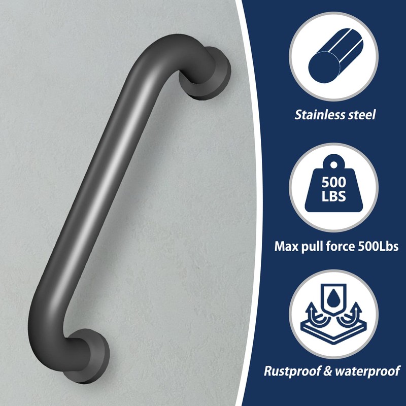 12” Stairway Hand Railing Safety Handle Bar Iron Outdoor Deck