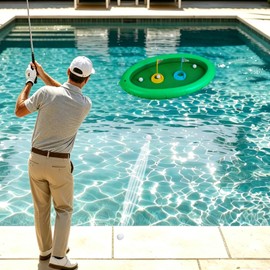 Inflatable Golf Pool Toys, Swimming Pool Game Floating Water Chipping Green