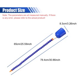 DUSCOKE 25.6" Bendable Transmission Funnel for Oil Change- Wide Mouth Flexible Tube Plastic Funnel- Long Neck Oil Funnels with Adjustable Pipe Hose for Automotive Use/Fuel Gas Transmission (25.6 Inch)