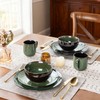 LERATIO Ceramic Dinnerware Sets for 4,Handcraft Stoneware Plates and Bowls