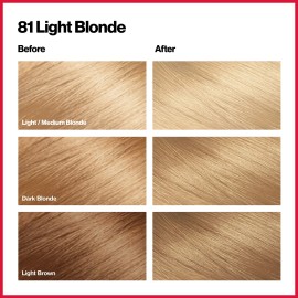 Revlon Color Silk Beautiful Hair Dye 81 Light Blonde 3 Count Permanent Kit