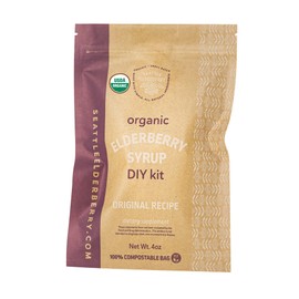 Seattle Elderberry Syrup DIY Kit – Make Your Own Delicious, Gluten-Free Herbal Supplement Syrup with Potent Immune Benefits, Containing Only Organic Ingredients Made in Small Batches in The USA - 4oz