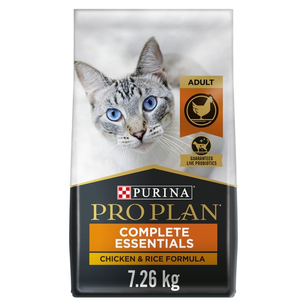 Purina Pro Plan High Protein Cat Food With Probiotics for Cats, Chicken and Rice Formula - 16 lb. Bag