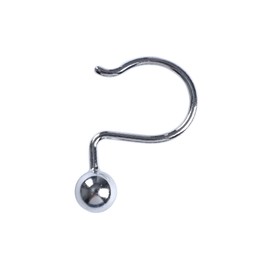 Utopia Alley Ball Shower Curtain Hooks, Rustproof Aluminum Shower Curtain Hooks for Bathroom Shower Rods Curtains, Set of 12 (Chrome)