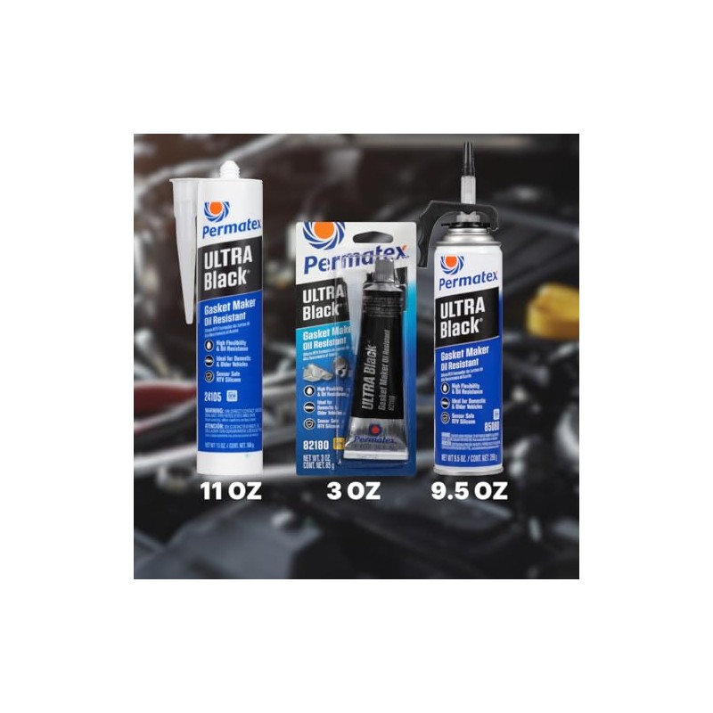 Permatex Ultra Black Maximum Oil Resistance RTV Silicone Gasket Maker