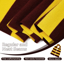 Zando Scarf Red and Yellow Striped Scarf Men's Scarves for Winter