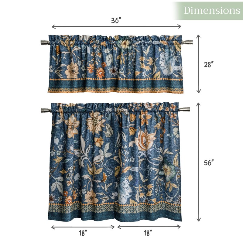 Maison d' Hermine Kitchen Curtains Sets for Windows 100% Cotton