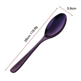 Bisda 2-Piece Stainless Steel 18 10 Serving Spoon (Purple)
