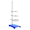5 Piece Set - Rectangular Retort Stand, Rod & Ring