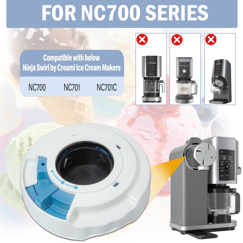 STFALI Lid for Ninja Swirl Creami Container, Accessories for Nc700
