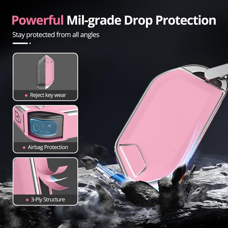 for Kia Key Fob Cover with Keychain.No Screws Required for