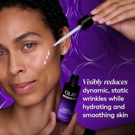Olay Regenerist - Suero de retinol rejuvenecedor, Renew, suero antiarrugas para mujeres, cuidado de la piel antienvejecimiento, reparación nocturna avanzada, sin fragancia, péptido reparador de hexa y proretinol, 1.0 onzas