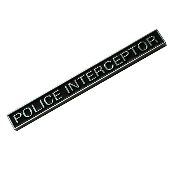 2Pc Police Interceptor Emblems Trunk Nameplate Badge Sticker Decal Replacement