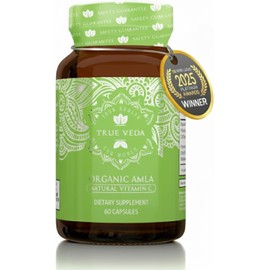 True Veda Organic Amla Powder Capsules | Amla Powder Organic Vitamin C | Indian Gooseberry Natural Extract Whole Food Amalaki Supplement