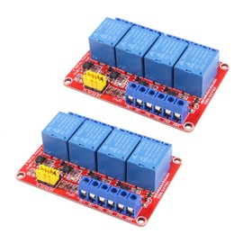 AEDIKO 2pcs DC 12V Relay Module 4 Channel Relay Board Shield with Optocoupler Isolation Suport High/Low Level Trigger
