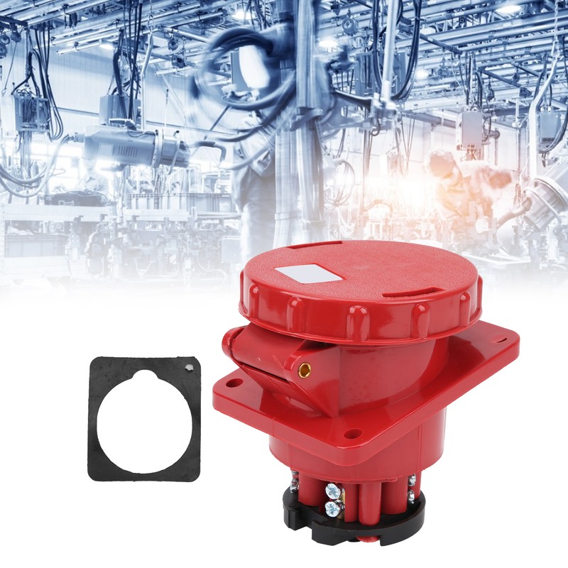 380415V 63A Industrial Connector 3P+N+E 5 Pin Oblique Plug IP67