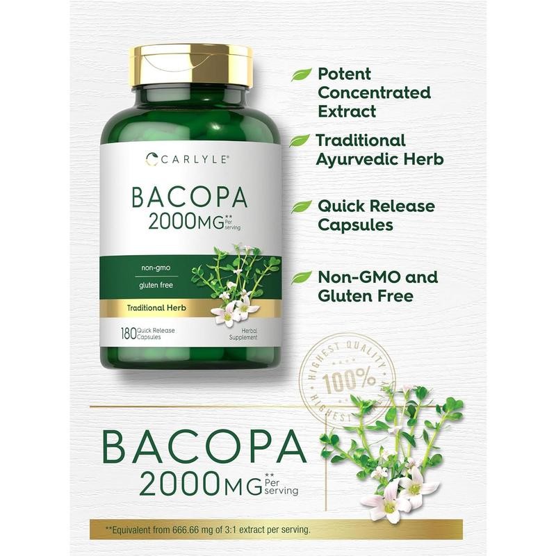Bacopa Monnieri 2000mg | 180 Capsules