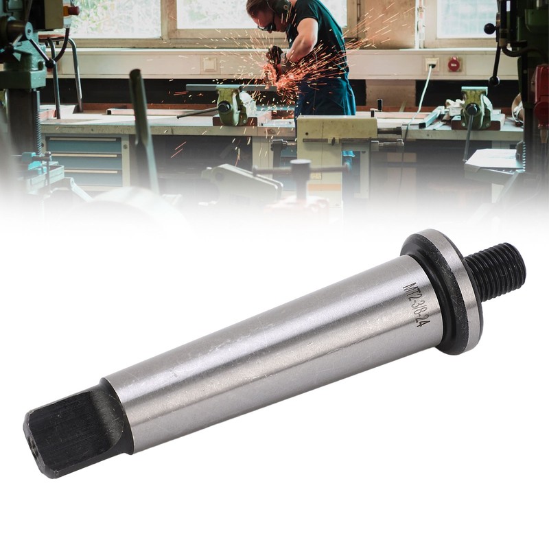 Drill Chuck Arbor MT2 Shank to 3/8in‑24 Threaded Hardened Morse