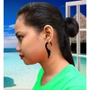 Tribal Fake Gauge Wooden Earrings Coco Hippie Ebony Girls Women