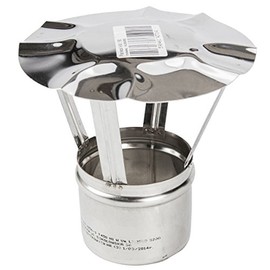 Proper Tools Stainless Steel Chimney Cowl - Ø 110 mm (4.33") - Flue Liner Cap, Duct Plug Pipe, Rain Cover, Stove Log Burner Cap, Tube Finishing