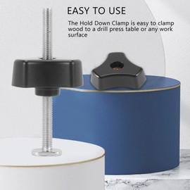 ZDSFSD 2 Set T Screw and M8 Plastic Handle,Metal Quick Acting Hold Down Clamp Set for T-Slot T-Track DIY Woodworking Tool