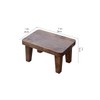 Tung wood step stool with non-slip rubber feet, small step