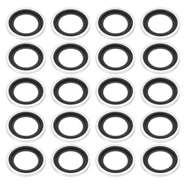 PATIKIL M16 Self-Centered Bonded Sealing Gasket, 20Pcs NBR Metal Bonded Sealing Washers Automotive Washers for Mechanical, Plumbing, Cylinder Repairs
