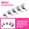 Wispy Lash Extension Clusters DIY Eyelash Extensions 120Pcs Natural Lashes