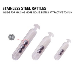 Fishing Lure Bait Rattle, Pack of 50 15 mm Fishing Bait Insert Tube Rattles Fishing Accessories for Soft Fish (White) Other Fishing Tools and Accessories Other Fishing Tools and Accessories