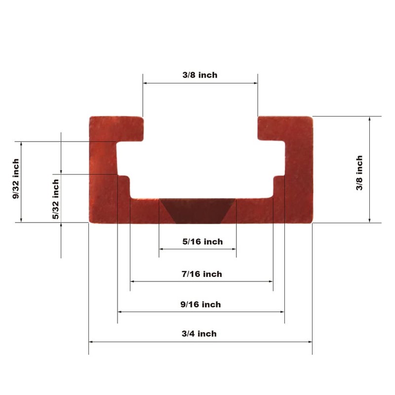 O'SKOOL 48" Double Cut Universal T-Track with Wood Screw –