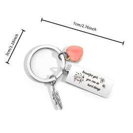 HUHALLI Inspirational Keychain Gift for Friend Lover Sister Daughter Homebody Coworker Women Girlfriend, Thanksgiving Christmas Birthday Present, Unique Heartwarming Gift