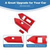 PDKLIN for Mustang Power Window Switch Panel Cover Trim Red