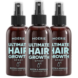 Moerie Ultimate Hair Boost Spray Designed to Strengthen Hair & Restore Scalp Health - 100% Natural Hair Serum for Hair Boost with over 100 Minerals, Vitamins & Amino acids - Fresh Scent - Triple Set