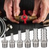 sourcing map Stainless Steel Barbed Fitting 1/4" NPT Male to