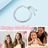 PDTU Birthday Gifts for Women Girls, 21st Cubic Zirconia Adjustable