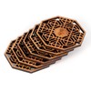 6PCS Bamboo Coaster Teacup Mat AntiScald Heat Insulation Pad Tea