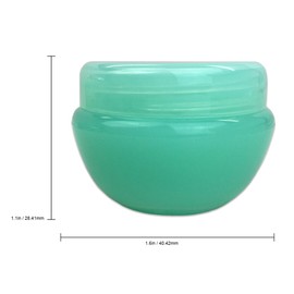 Beauticom 36 Pieces 10G/10ML Green Frosted Container Jars with Inner Liner for Makeup, Creams, Cosmetic Beauty Product Samples - BPA Free