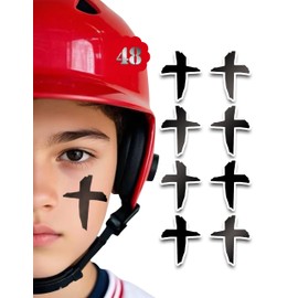 48 Pairs Sports Cross Eye Black Stickers for Men Women，Football Baseball Softball Lacrosse Fans Breathable Eye Strips for Party Game Sport Supplies