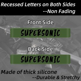 12 Pack Magsaddle Supersonic Magazine Marking Bands Supersonic Ammo Caliber Label Bands Identification Marker Holster Accessories (OD Green-Black)