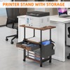 YAOHUOO 22"x15" Large Printer Stand with Storage Drawer and Side