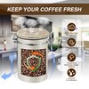 1800ML Airtight Coffee Canister with Date Tracker and Transparent Window,