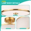 Edwarmlux 3-Light Semi Flush Mount Ceiling Light Fixture, 12.6" Gold