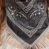 AIMALL 2pcs Diamond Tassel Bandana, Hip Hop Cashew Pattern Scarf,