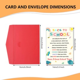Cute Back to School Supplies for Kindergarten Preschool Back to School Gifts for Kids Girls Boys First Day of School Card for Teen Girls 5th 8th 1st Grade Students Card Middle High School College