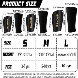 Yeanifeana Soccer Shin Guards with Sleeves, Breathable Anti-Slip Youth Shin Pads, Premium Impact Protection Shin Guards for Soccer Training, Lightweight Slip-on Football Leg Guards (L)