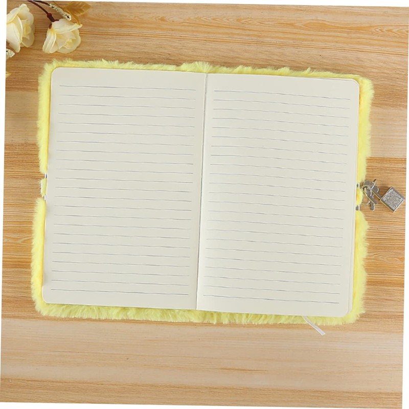 Operitacx Aesthetic Lined Journal Notebook for Girls Plush Notebook Planner