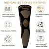 NOSIDAK Full Leg Compression Sleeve (Pair), Copper Knee Sleeves, Anti